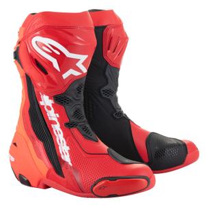 Alpinestars Supertech R fluo sarkani motocikla zābaki