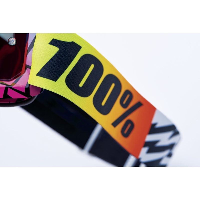 Motokrosa brilles 100% ACCURI 2 Special UTV/OTG - ierobežota sērija Ken Block sarkanā krāsā ar hromētu pleksi