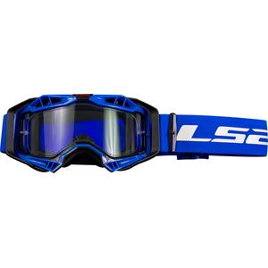 LS2 Aura Enduro motokrosa brilles melns-zils caurspīdīgs pleksi