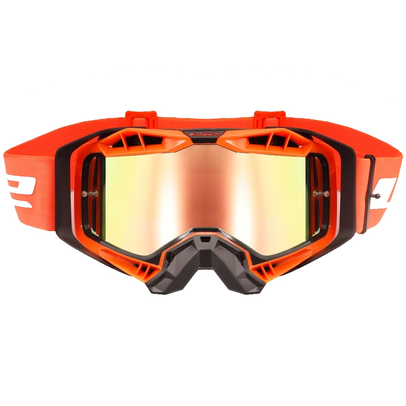 Motokrosa brilles LS2 Aura PRO black-orange iridium plexi