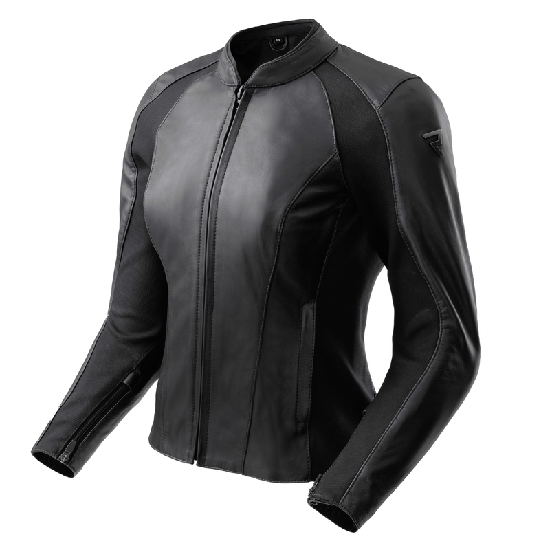Sieviešu Rebelhorn Siena Black ādas motocikla jaka