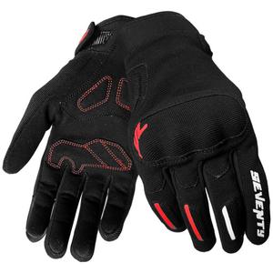 Motocikla cimdi Seventy Degrees SD-C40 Asphalt melni sarkani