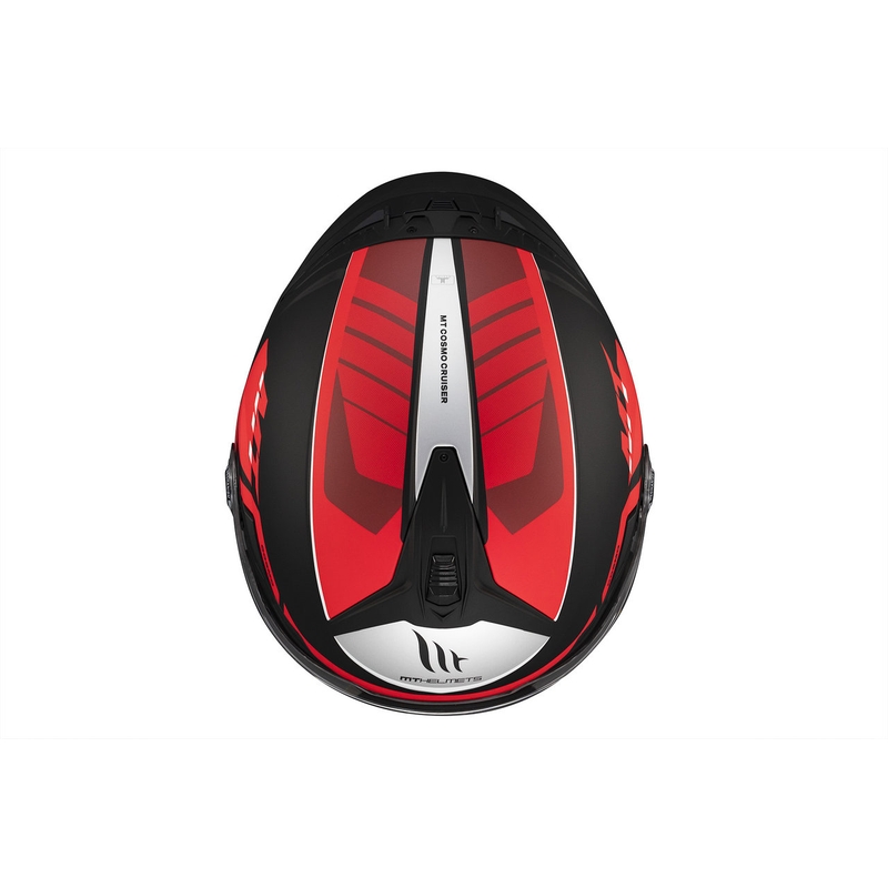 MT Cosmo SV Cruiser atvērtā ķivere matēta sarkanā-melnā-pelēkā krāsā