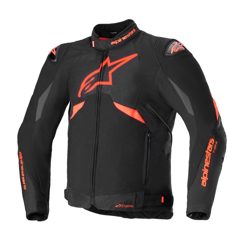 Alpinestars T-GP R 3 DRYSTAR melns-fluo sarkans-balts motocikla jaka