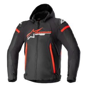 Alpinestars Zaca ūdensnecaurlaidīga melnā, sarkanā un baltā motocikla jaka