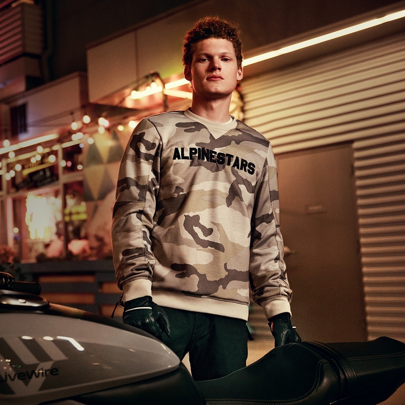 Alpinestars Legit Crew Fleece gaiši kamo pelēks