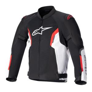 Motocikla jaka Alpinestars AST AIR TECH-AIR 5 saderīga melns-balts-fluo sarkans