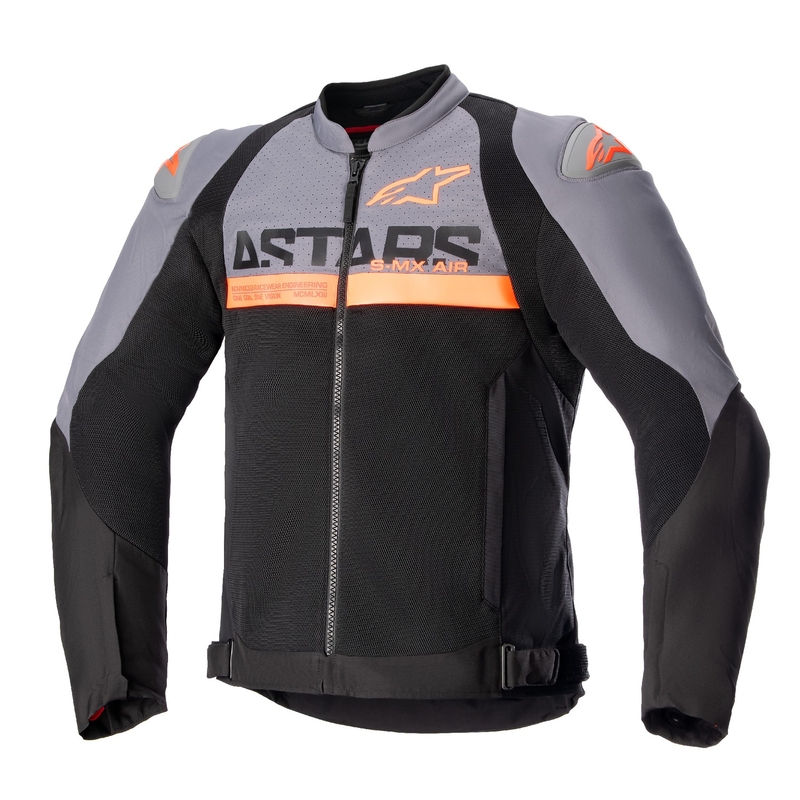 Alpinestars SMX Air tumši pelēka-melna-fluo oranža motocikla jaka