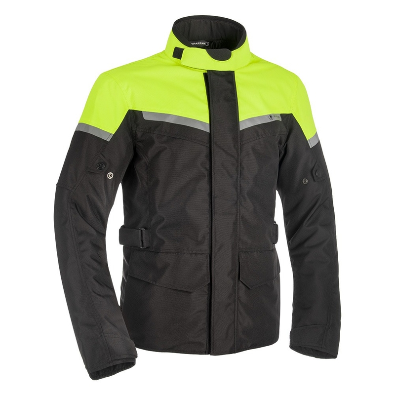 Motocikla jaka Oxford Spartan Long WP black-fluo yellow
