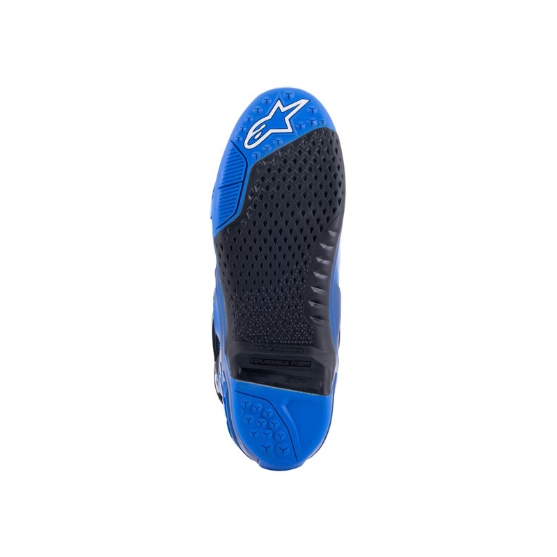 Alpinestars Tech 10 zili-melni-balti motocikla zābaki