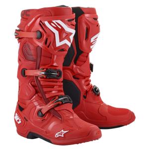 Alpinestars Tech 10 motociklu zābaki sarkani