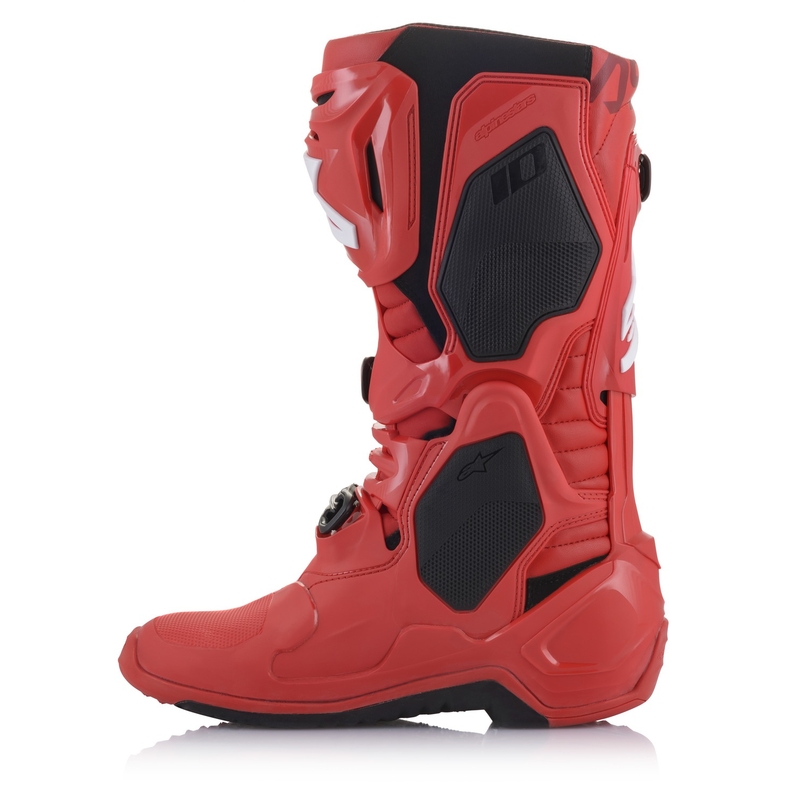 Alpinestars Tech 10 motociklu zābaki sarkani