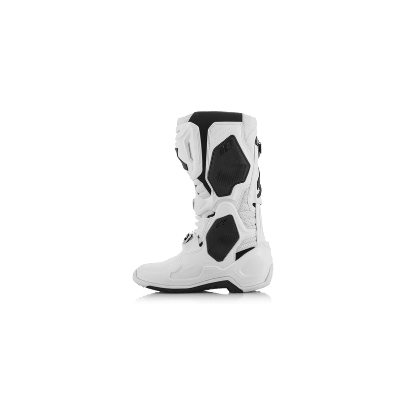 Alpinestars Tech 10 Supervented Motociklu zābaki Perforēti balti