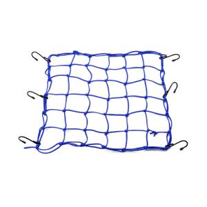 Elastīgs bagāžas tīkls motociklam ar metāla āķiem Daytona 40 x 40 cm, zils