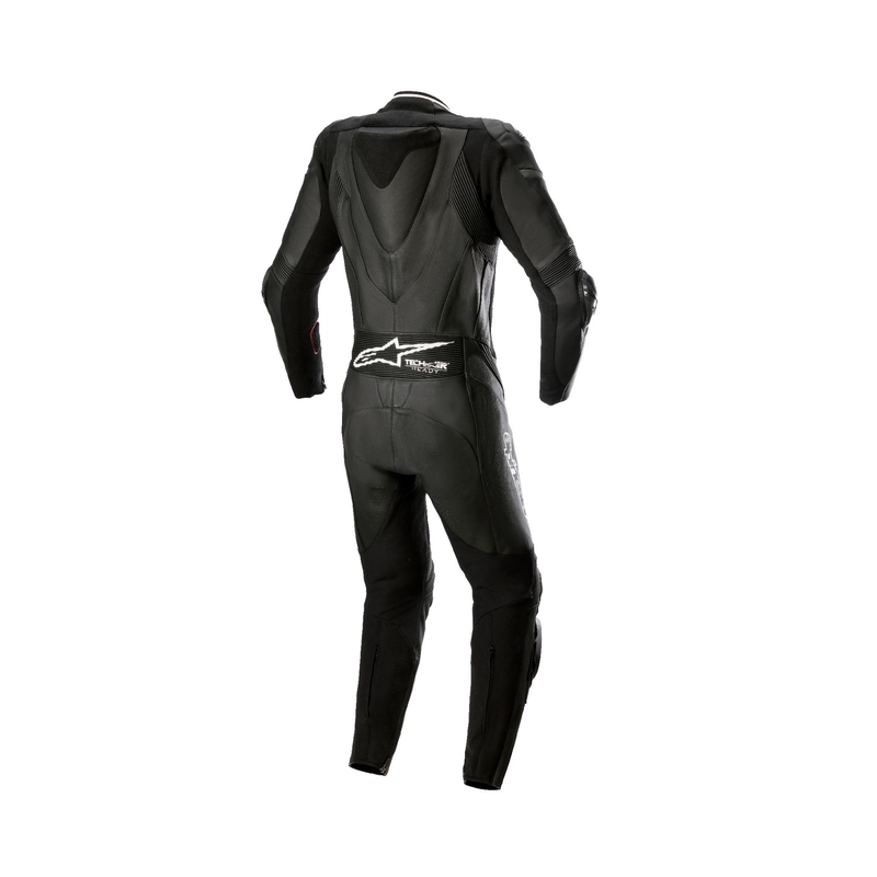 Alpinestars sieviešu viengabala ādas motocikla kombinezons Alpinestars STELLA GP PLUS 2 melns-balts-metāliski pelēks