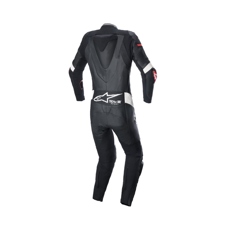 Alpinestars sieviešu viengabala ādas motocikla kombinezons STELLA GP PLUS 2 melns-balts-fluo sarkans