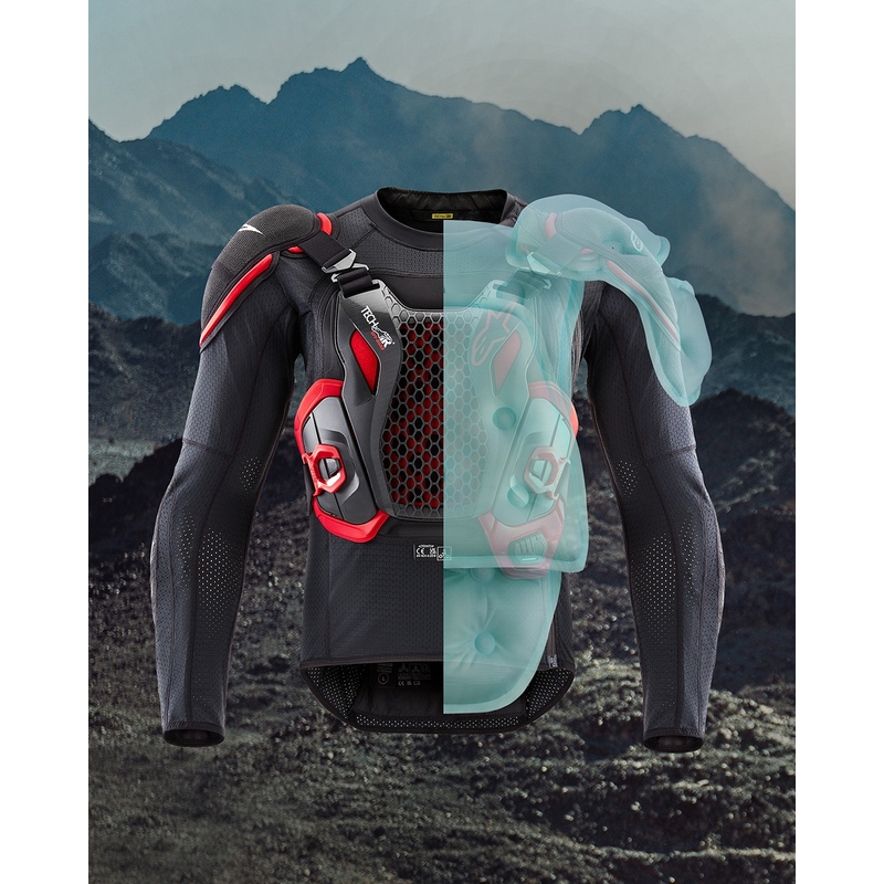 Gaisa spilvenu veste Alpinestars TECH-AIR®OFF-ROAD sistēma melns-arkans