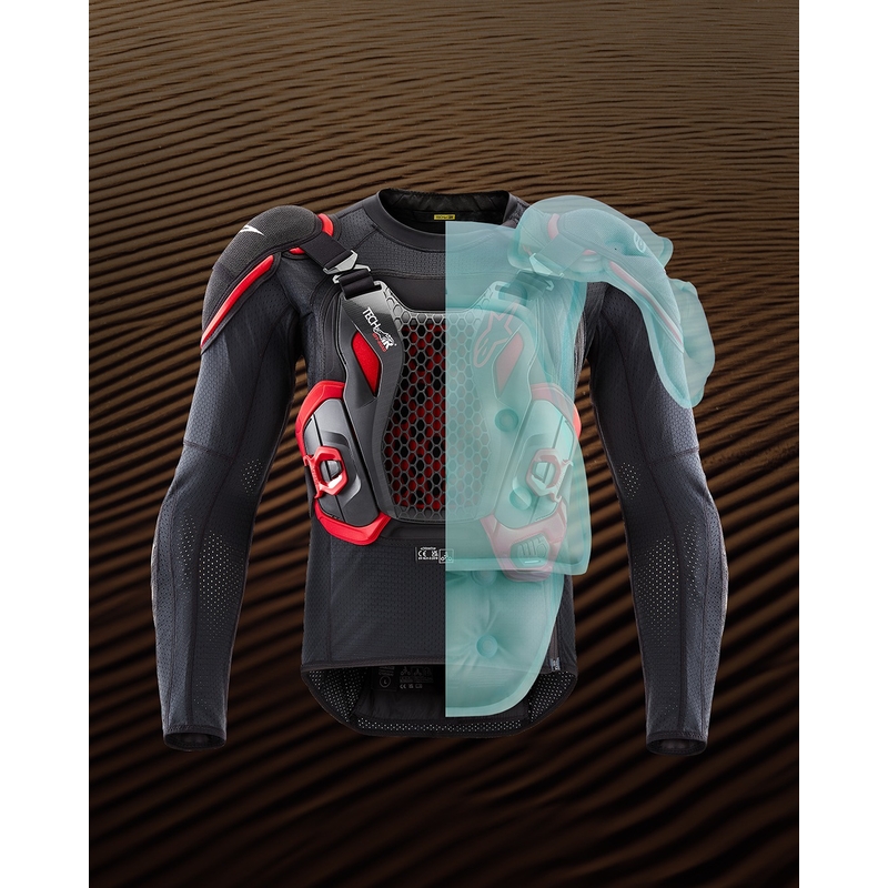 Gaisa spilvenu veste Alpinestars TECH-AIR®OFF-ROAD sistēma melns-arkans