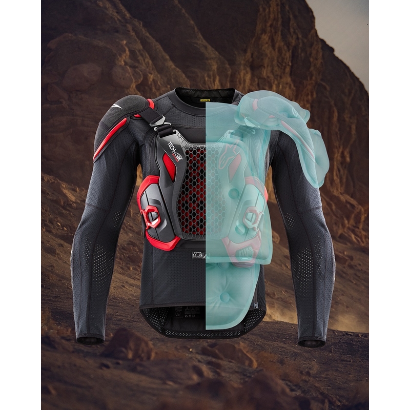 Gaisa spilvenu veste Alpinestars TECH-AIR®OFF-ROAD sistēma melns-arkans