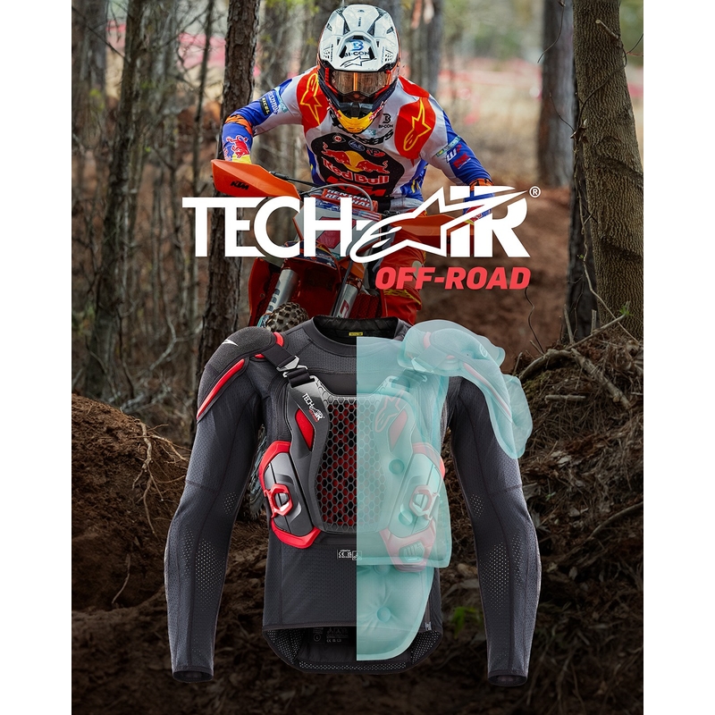 Gaisa spilvenu veste Alpinestars TECH-AIR®OFF-ROAD sistēma melns-arkans