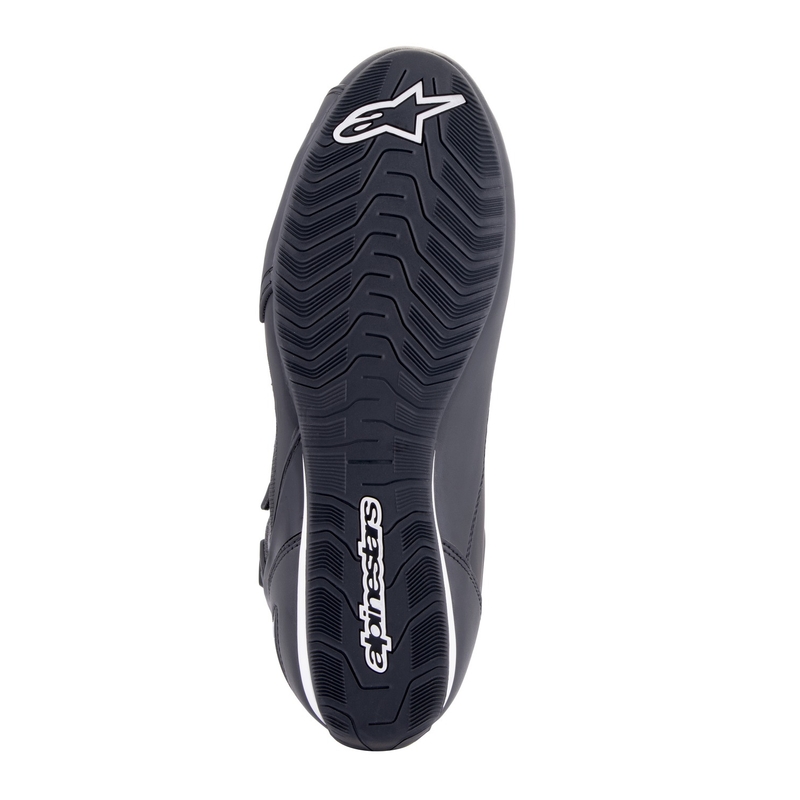 Alpinestars Faster-3 Rideknit melni un pelēki motocikla zābaki