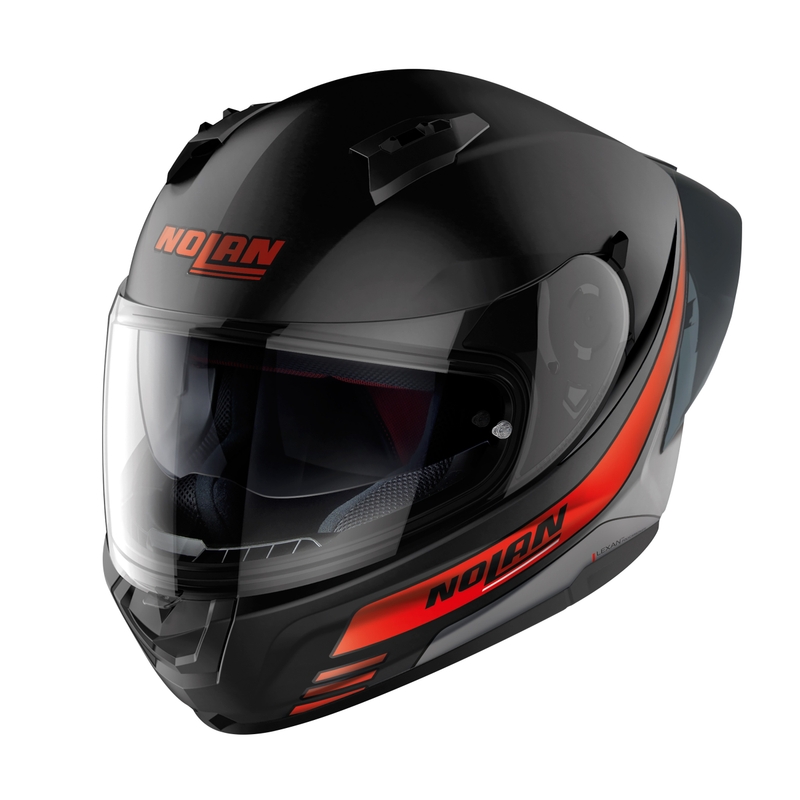 Integrālā motociklista ķivere Nolan N60-6 Sport Outset 21 melns-arkans - II kvalitāte II izpārdošana - II. kvalitāte