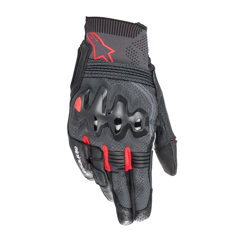 Alpinestars Morph Sport melni-fluo sarkani-pelēki motocikla cimdi