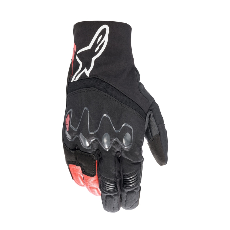Alpinestars Hyde XT Drystar melni un sarkani motocikla cimdi