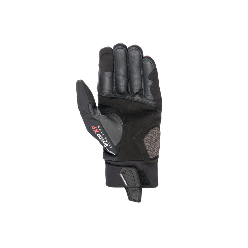 Alpinestars Hyde XT Drystar melni un sarkani motocikla cimdi