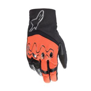 Alpinestars Hyde XT Drystar fluo sarkani un melni motocikla cimdi