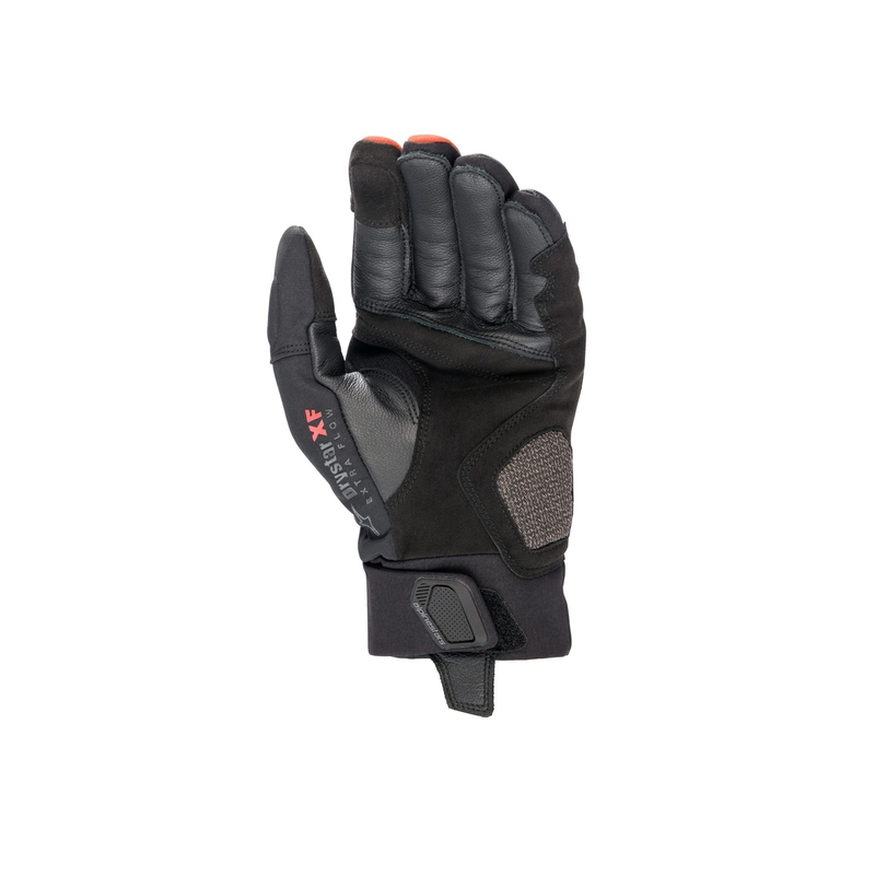 Alpinestars Hyde XT Drystar fluo sarkani un melni motocikla cimdi