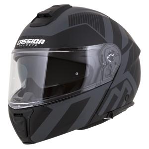 Cassida Modulo 2.1 Profile Vision flip-up motociklu ķivere matēts melns-pelēks atstarojošs
