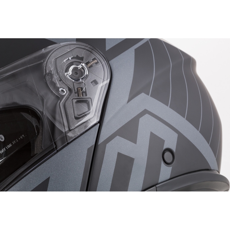 Cassida Modulo 2.1 Profile Vision flip-up motociklu ķivere matēts melns-pelēks atstarojošs