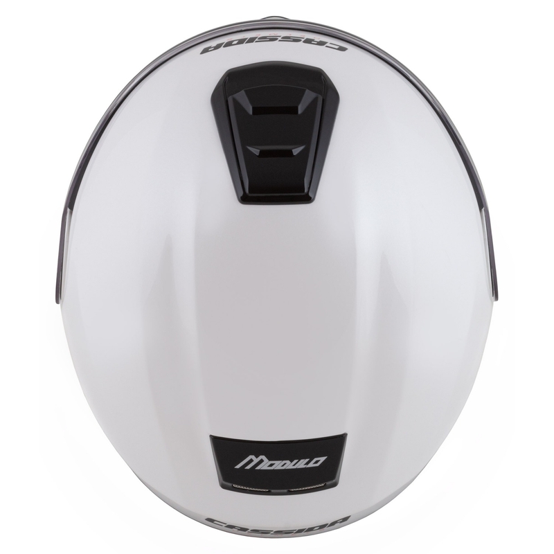 Cassida Modulo 2.1 Compass flip-up motociklu ķivere perlamutrs balta-melna-melna-arkana-sudraba