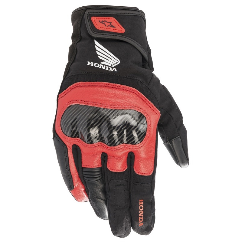 Alpinestars SMX Z Drystar Honda melni un sarkani motocikla cimdi