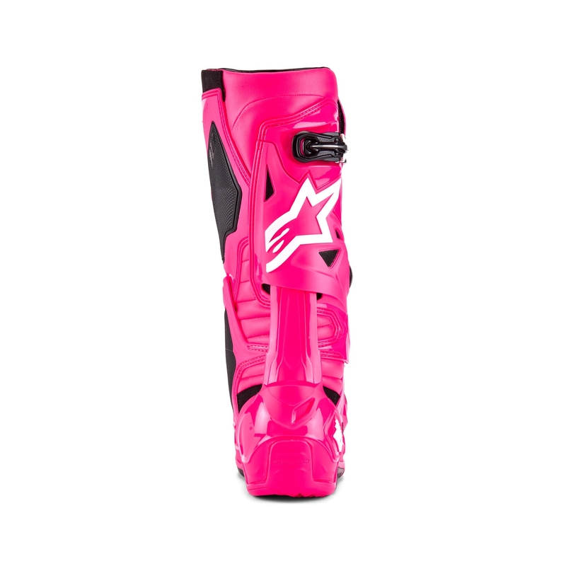Alpinestars Tech 10 rozā-melni-balti motocikla zābaki
