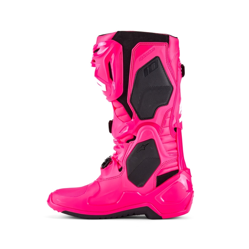 Alpinestars Tech 10 rozā-melni-balti motocikla zābaki