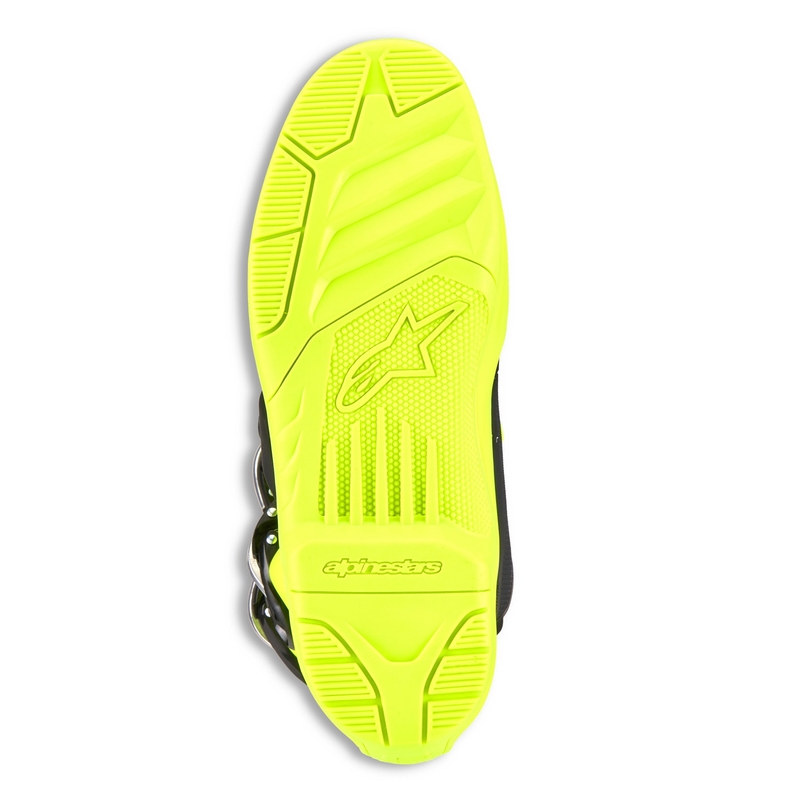 Alpinestars Tech 5 fluo dzelteni melni motocikla zābaki