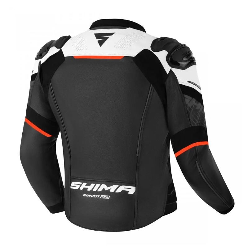 Motocikla jaka Shima Bandit 2.0 melns-balts-sarkans