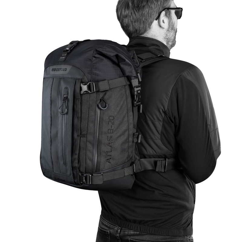 Motocikla soma Oxford Atlas B-20 Advanced Backpack 20 l melna