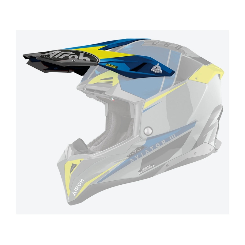 Airoh Aviator Push zils spīdīgs ķiveres vizieris