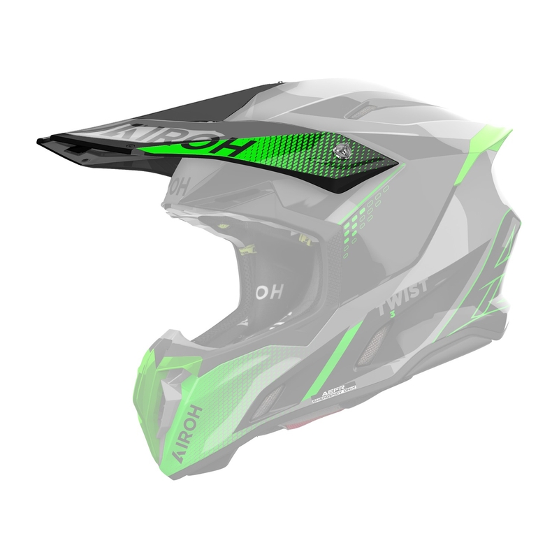 Ķiveres vizieris Airoh Twist 3 Shard zaļš spīdīgs