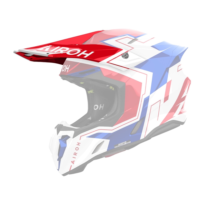 Ķiveres vizieris Airoh Twist 3 Dizzy zili-sarkans spīdīgs