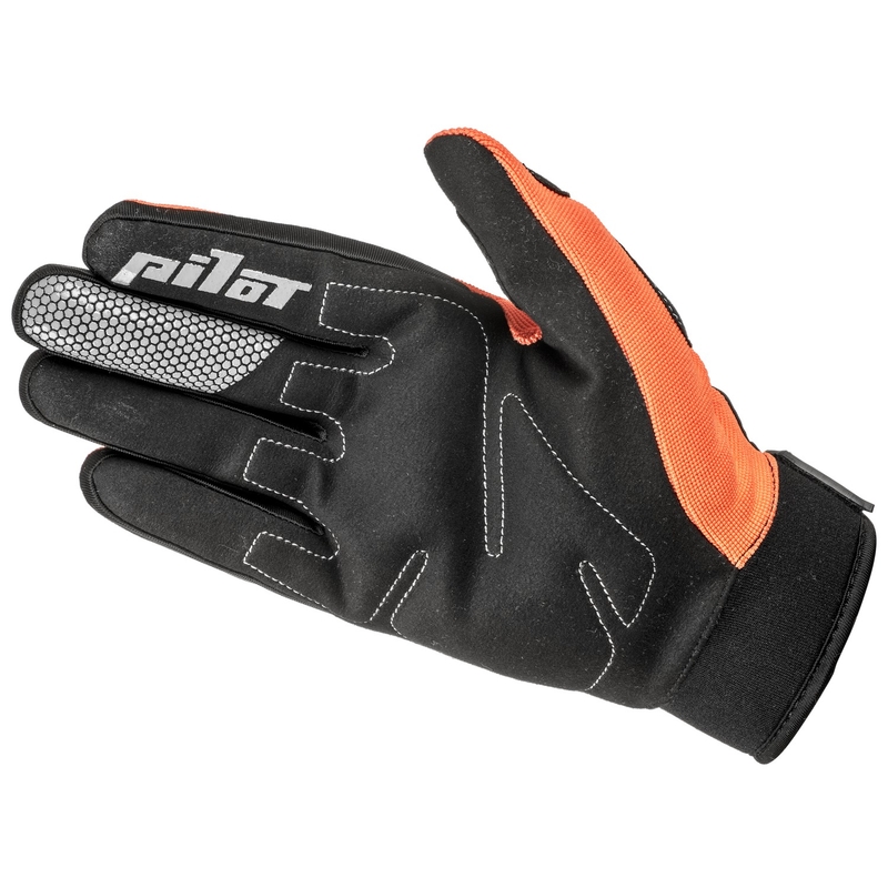 Motokrosa cimdi Pilot Pioneer fluo oranži melni