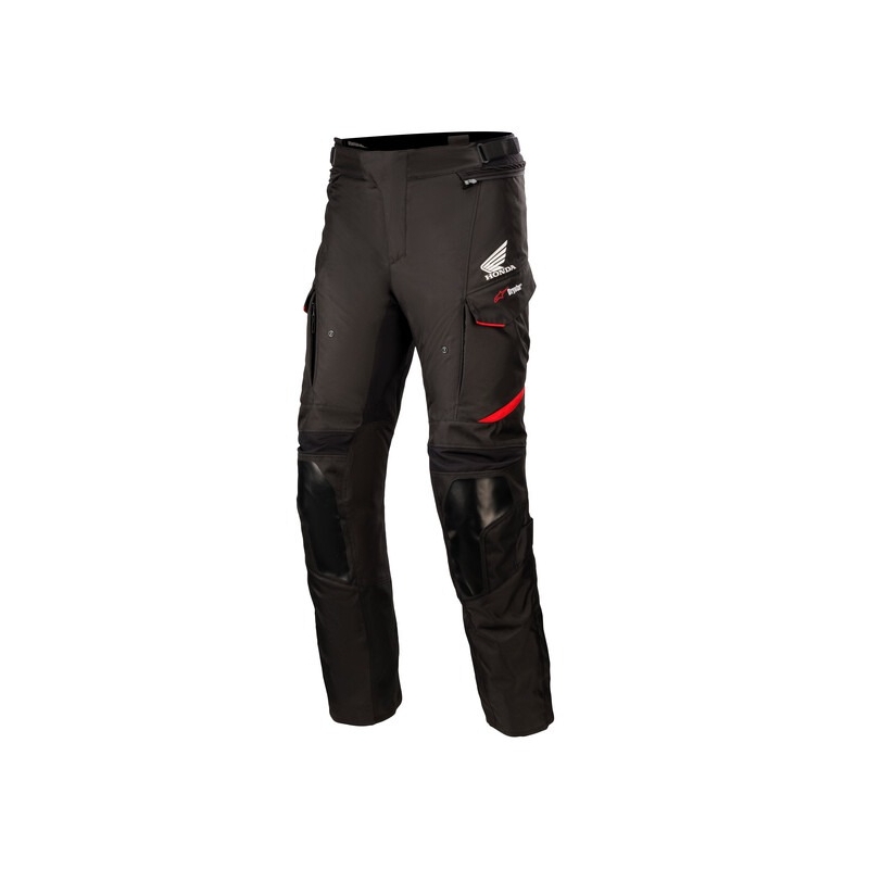 Alpinestars Andes Drystar Honda kolekcijas melnas un sarkanas motocikla bikses