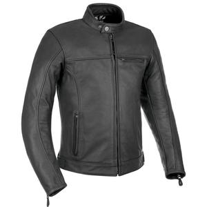 Oxford Walton melna ādas motocikla jaka