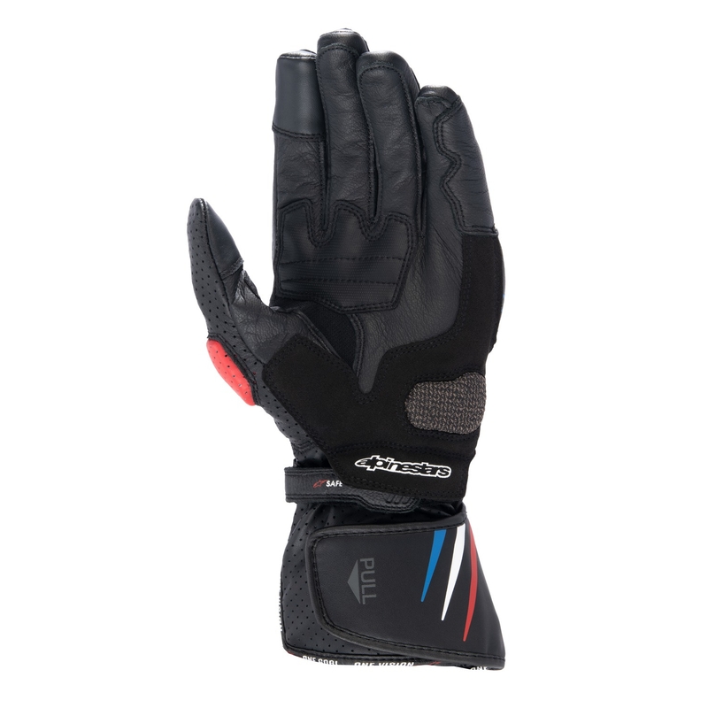Alpinestars SP-8 Honda melni-sarkani-zili motocikla cimdi