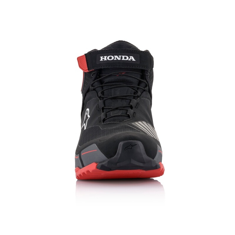 Alpinestars CR-X Drystar Honda kolekcijas melni-sarkani-pelēki motocikla zābaki
