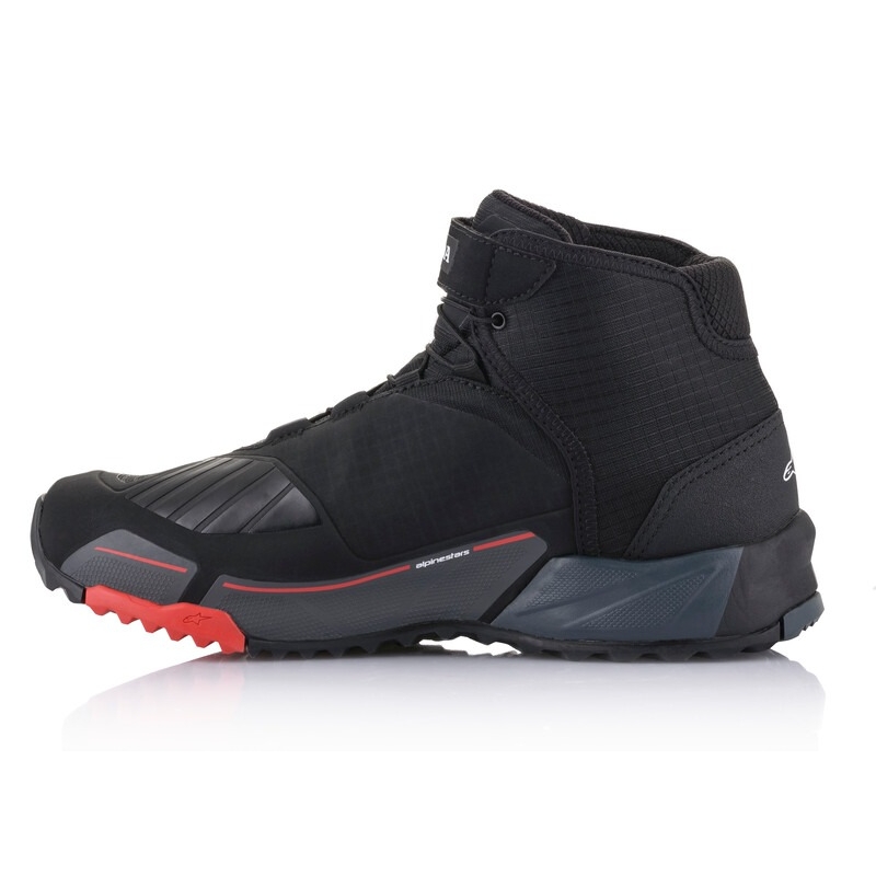 Alpinestars CR-X Drystar Honda kolekcijas melni-sarkani-pelēki motocikla zābaki