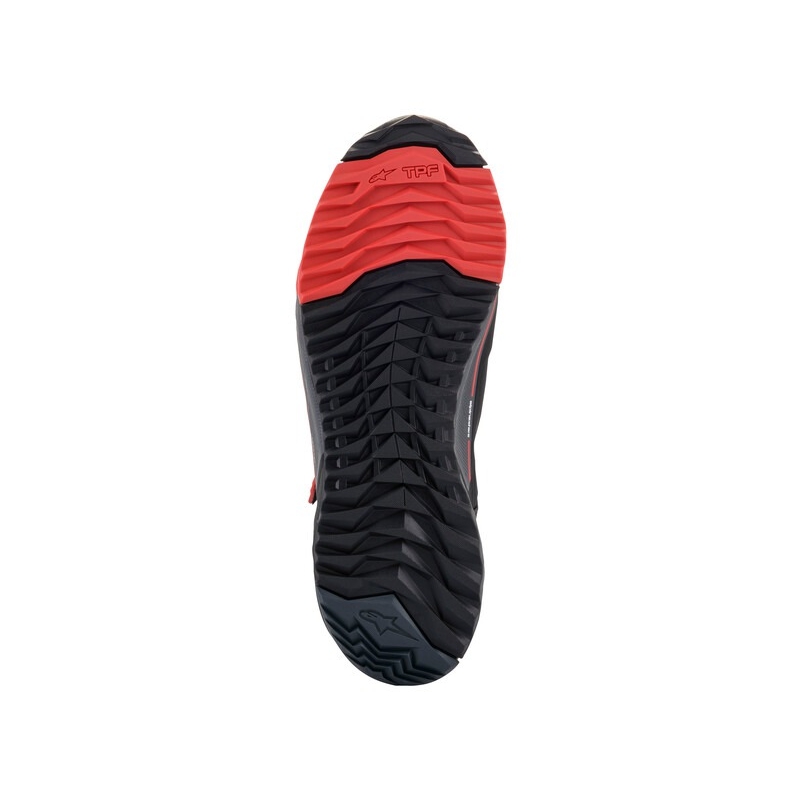 Alpinestars CR-X Drystar Honda kolekcijas melni-sarkani-pelēki motocikla zābaki